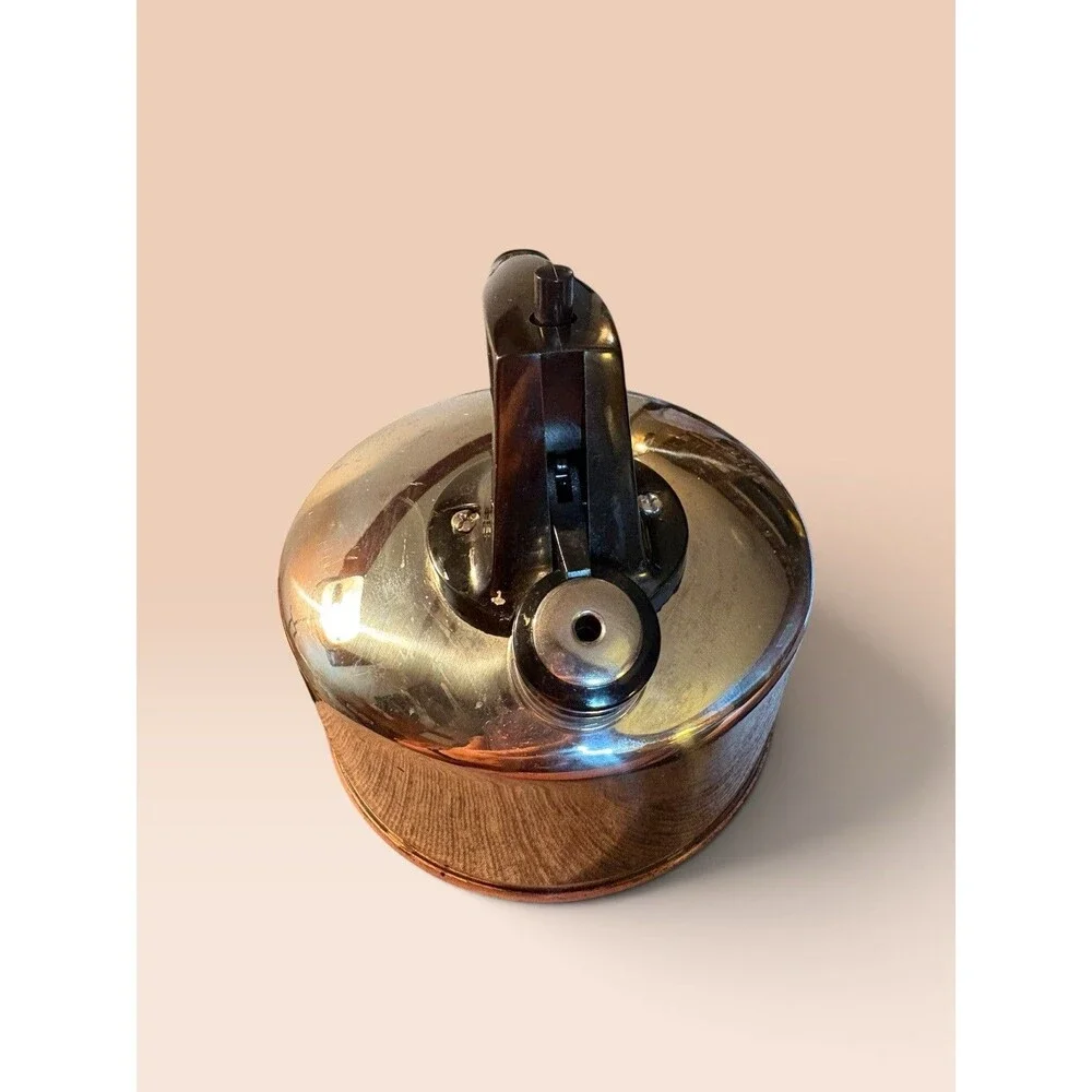 Revere Ware whistling teapot with copper bottom Korea 1999 VTG 1 qt